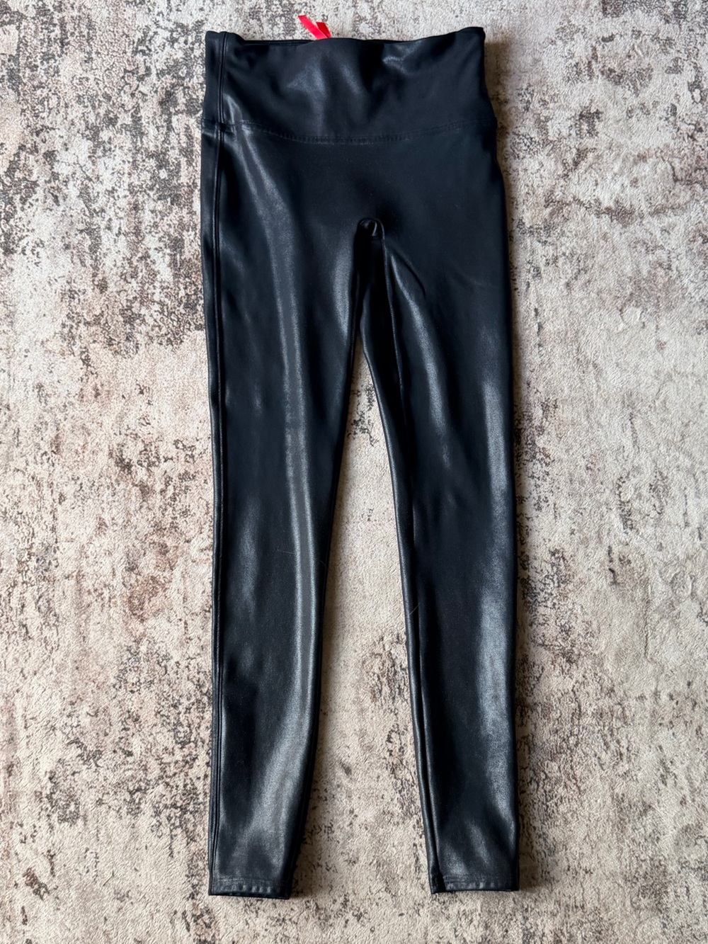 SPANX Faux Leather Black High-Waist Leggings